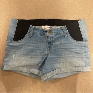 Isabel Maternity Light Blue Jean Shorts